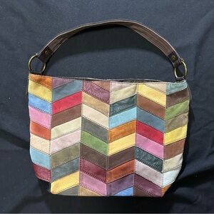 Lucky Brand Multicolor Patchwork Shoulder Bag